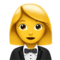 Woman in Tuxedo emoji on Apple
